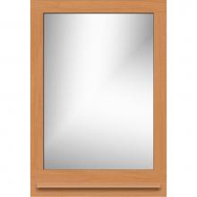 Strasser Woodenwork 78.276 - 24 X 4.5 X 33.5 Framed Mirror Non-Bev Square Nat Oak W/Shf