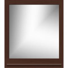 Strasser Woodenwork 78.396 - 30 X 4.5 X 33.5 Framed Mirror Non-Bev Square Choc Oak W/Shf