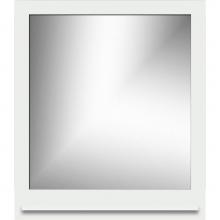 Strasser Woodenwork 78.399 - 30 X 4.5 X 33.5 Framed Mirror Non-Bev Square Powder Grey W/Shf