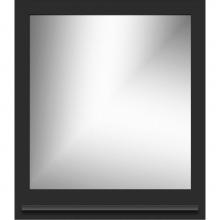 Strasser Woodenwork 78.804 - 30 X 4.5 X 33.5 Framed Mirror Non-Bev Square Sat Black W/Shf