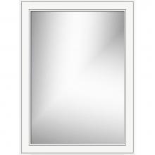 Strasser Woodenwork 78.450 - 24 X .75 X 32 Framed Mirror Non-Bev Deco Miter Sat White