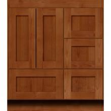 Strasser Woodenwork 01-154 - 30 X 18 X 34.5 Simplicity Vanity Shaker Medium Alder Rh