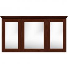 Strasser Woodenwork 01-868 - 48 X 6.5 X 27 Simplicity Med Tri-View Sq/Mir Dark Alder