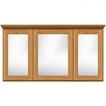 Strasser Woodenwork 01-861 - 48 X 6.5 X 27 Simplicity Med Tri-View R''D/Mir Natural Alder