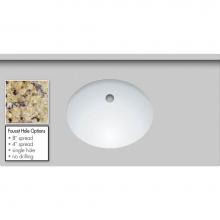 Strasser Woodenwork 67.400.8 - 43 X 22 X 1.25 Countertop Granite New Ven Gold Oval White
