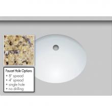 Strasser Woodenwork 67.200.0 - 31 X 22 X 1.25 Countertop Granite New Ven Gold Oval White