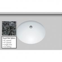 Strasser Woodenwork 67.305.0 - 37 X 22 X 1.25 Countertop Granite Blue Pearl Oval White
