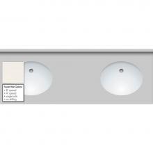 Strasser Woodenwork 67.781.1 - 61 X 22 X 1.25 Countertop Quartz Lattice 2X Oval White