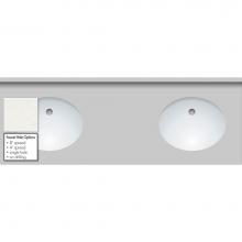 Strasser Woodenwork 67.727.8 - 61 X 22 X 1.25 Countertop Quartz Cotton White 2X Oval White