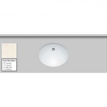 Strasser Woodenwork 67.131.4 - 61 X 22 X 1.25 Countertop Quartz London Grey Oval White