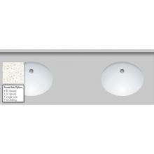 Strasser Woodenwork 67.782.4 - 61 X 22 X 1.25 Countertop Quartz Pearl White Polished 2X Oval White
