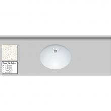 Strasser Woodenwork 67.786.4 - 61 X 22 X 1.25 Countertop Quartz Pearl White Polished Oval White