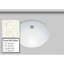 Strasser Woodenwork 67.803.8 - 31 X 22 X 1.25 Countertop Quartz Pearl White Polished Oval White