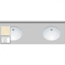 Strasser Woodenwork 67.130.8 - 61 X 22 X 1.25 Countertop Quartz Dreamy Marfil 2X Oval White