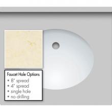 Strasser Woodenwork 67.142.8 - 25 X 22 X 1.25 Countertop Quartz Dreamy Marfil Oval White