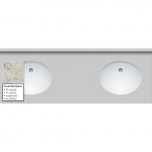 Strasser Woodenwork 67.879.0 - 61 X 22 X 1.25 Countertop Quartz Via Augusta 2X Oval White