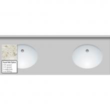 Strasser Woodenwork 67.851.0 - 61 X 22 X 1.25 Countertop Quartz Sangda Falls 2X Oval White