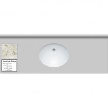 Strasser Woodenwork 67.852.1 - 61 X 22 X 1.25 Countertop Quartz Sangda Falls Oval White