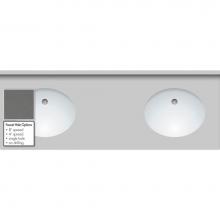 Strasser Woodenwork 67.837.0 - 61 X 22 X 1.25 Countertop Quartz Grey Lake Oval White 2X