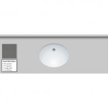 Strasser Woodenwork 67.838.0 - 61 X 22 X 1.25 Countertop Quartz Grey Lake Oval White