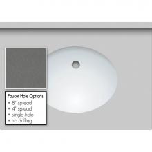 Strasser Woodenwork 67.842.8 - 31 X 22 X 1.25 Countertop Quartz Grey Lake Oval White
