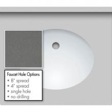 Strasser Woodenwork 67.843.0 - 25 X 22 X 1.25 Countertop Quartz Grey Lake Oval White