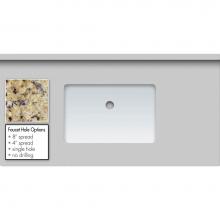 Strasser Woodenwork 68.400.1 - 43 X 22 X 1.25 Countertop Granite New Ven Gold Rect White