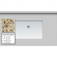 Strasser Woodenwork 68.300.8 - 37 X 22 X 1.25 Countertop Granite New Ven Gold Rect White