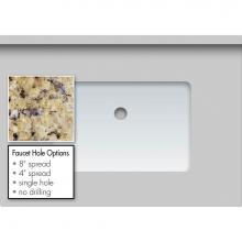 Strasser Woodenwork 68.200.8 - 31 X 22 X 1.25 Countertop Granite New Ven Gold Rect White