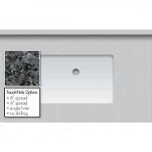 Strasser Woodenwork 68.305.4 - 37 X 22 X 1.25 Countertop Granite Blue Pearl Rect White