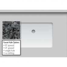 Strasser Woodenwork 68.205.4 - 31 X 22 X 1.25 Countertop Granite Blue Pearl Rect White