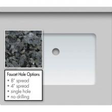 Strasser Woodenwork 68.105.8 - 25 X 22 X 1.25 Countertop Granite Blue Pearl Rect White