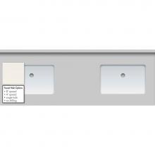 Strasser Woodenwork 68.781.1 - 61 X 22 X 1.25 Countertop Quartz Lattice 2X Rect White