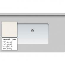 Strasser Woodenwork 68.797.4 - 37 X 22 X 1.25 Countertop Quartz Lattice Rect White