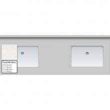 Strasser Woodenwork 68.727.1 - 61 X 22 X 1.25 Countertop Quartz Cotton White 2X Rect White
