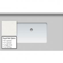 Strasser Woodenwork 68.327.8 - 37 X 22 X 1.25 Countertop Quartz Cotton White Rect White