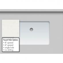Strasser Woodenwork 68.227.4 - 31 X 22 X 1.25 Countertop Quartz Cotton White Rect White