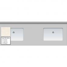 Strasser Woodenwork 68.129.1 - 61 X 22 X 1.25 Countertop Quartz London Grey 2X Rect White