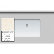 Strasser Woodenwork 68.137.0 - 37 X 22 X 1.25 Countertop Quartz London Grey Rect White