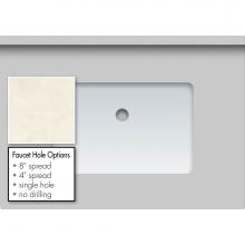 Strasser Woodenwork 68.139.0 - 31 X 22 X 1.25 Countertop Quartz London Grey Rect White