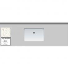 Strasser Woodenwork 68.786.4 - 61 X 22 X 1.25 Countertop Quartz Pearl White Polished Rect White