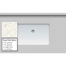 Strasser Woodenwork 68.798.0 - 37 X 22 X 1.25 Countertop Quartz Pearl White Polished Rect White