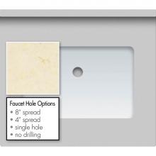 Strasser Woodenwork 68.142.0 - 25 X 22 X 1.25 Countertop Quartz Dreamy Marfil Rect White