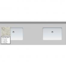 Strasser Woodenwork 68.879.1 - 61 X 22 X 1.25 Countertop Quartz Via Augusta 2X Rect White