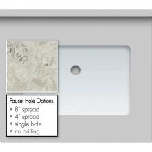 Strasser Woodenwork 68.885.4 - 25 X 22 X 1.25 Countertop Quartz Via Augusta Rect White