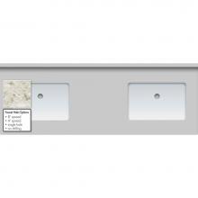 Strasser Woodenwork 68.851.8 - 61 X 22 X 1.25 Countertop Quartz Sangda Falls 2X Rect White