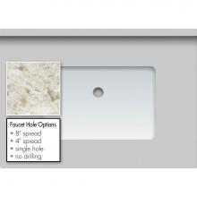 Strasser Woodenwork 68.856.8 - 31 X 22 X 1.25 Countertop Quartz Sangda Falls Rect White