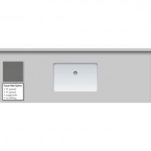 Strasser Woodenwork 68.838.8 - 61 X 22 X 1.25 Countertop Quartz Grey Lake Rect White