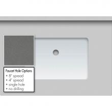 Strasser Woodenwork 68.842.4 - 31 X 22 X 1.25 Countertop Quartz Grey Lake Rect White