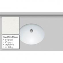 Strasser Woodenwork 69.227.8 - 31 X 19 X 1.25 Countertop Quartz Cotton White Oval White